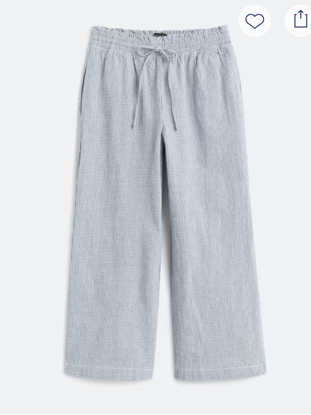 🧸WIDE LEG CHECKERED LINEN PANTS🧸